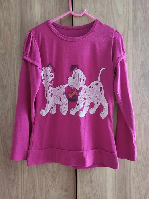 Bluzka z pieskami dla dziewczynki rozmiar 134