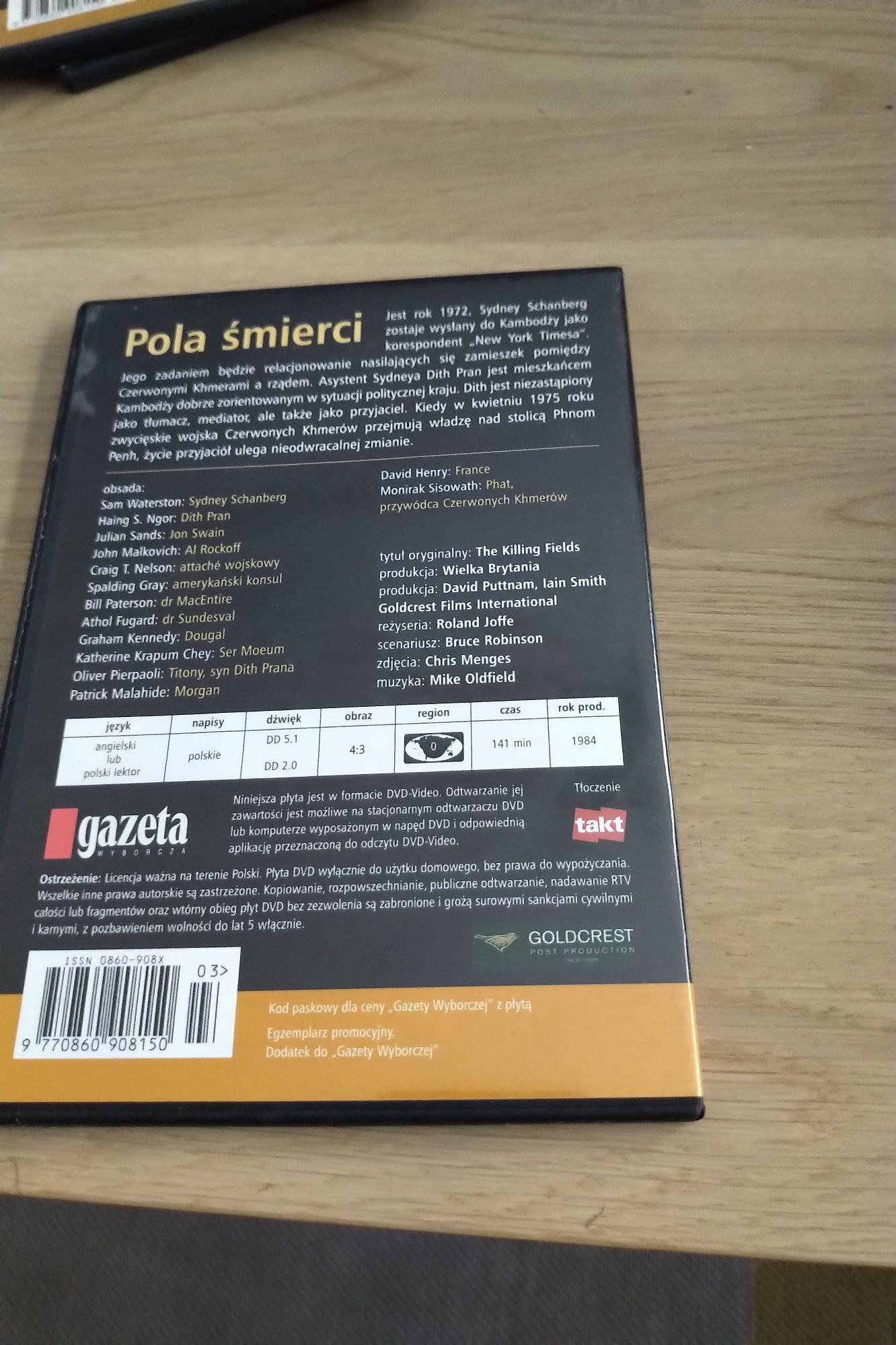 Pola śmierci Roland joffe mike oldfield Plyta dvd film