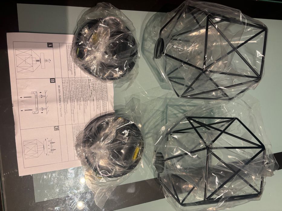 Lote de 2 candeeiros de teto