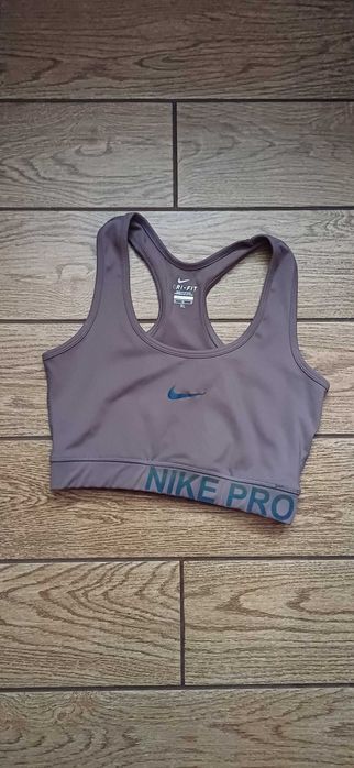 Brązowy biustonosz sportowy Nike Dri-fit w r. XL