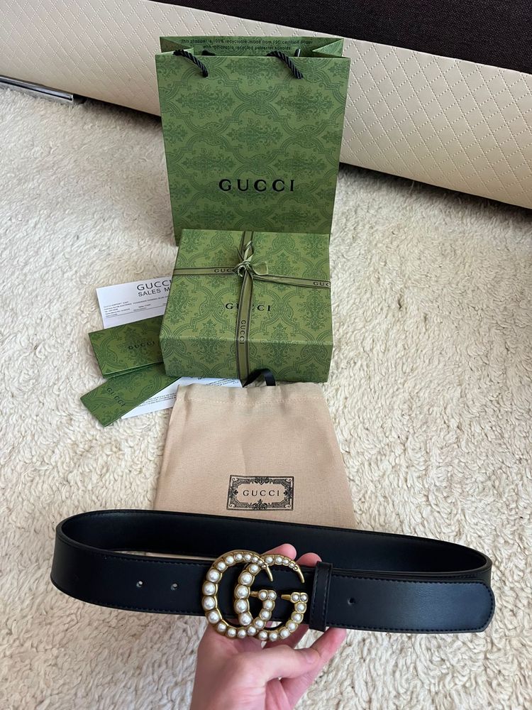 Od ręki Gucci, GG, pasek, perłowa klamra, numer seryjny