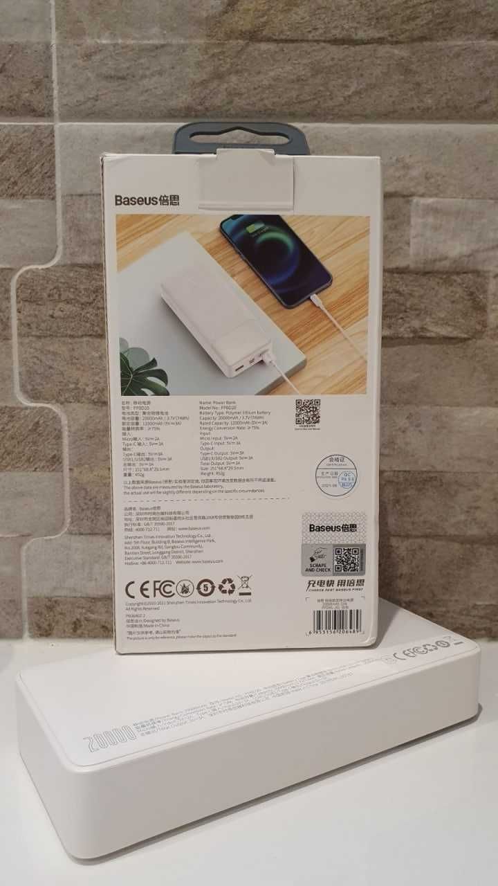 Power Bank Baseus 20000mAh 15w