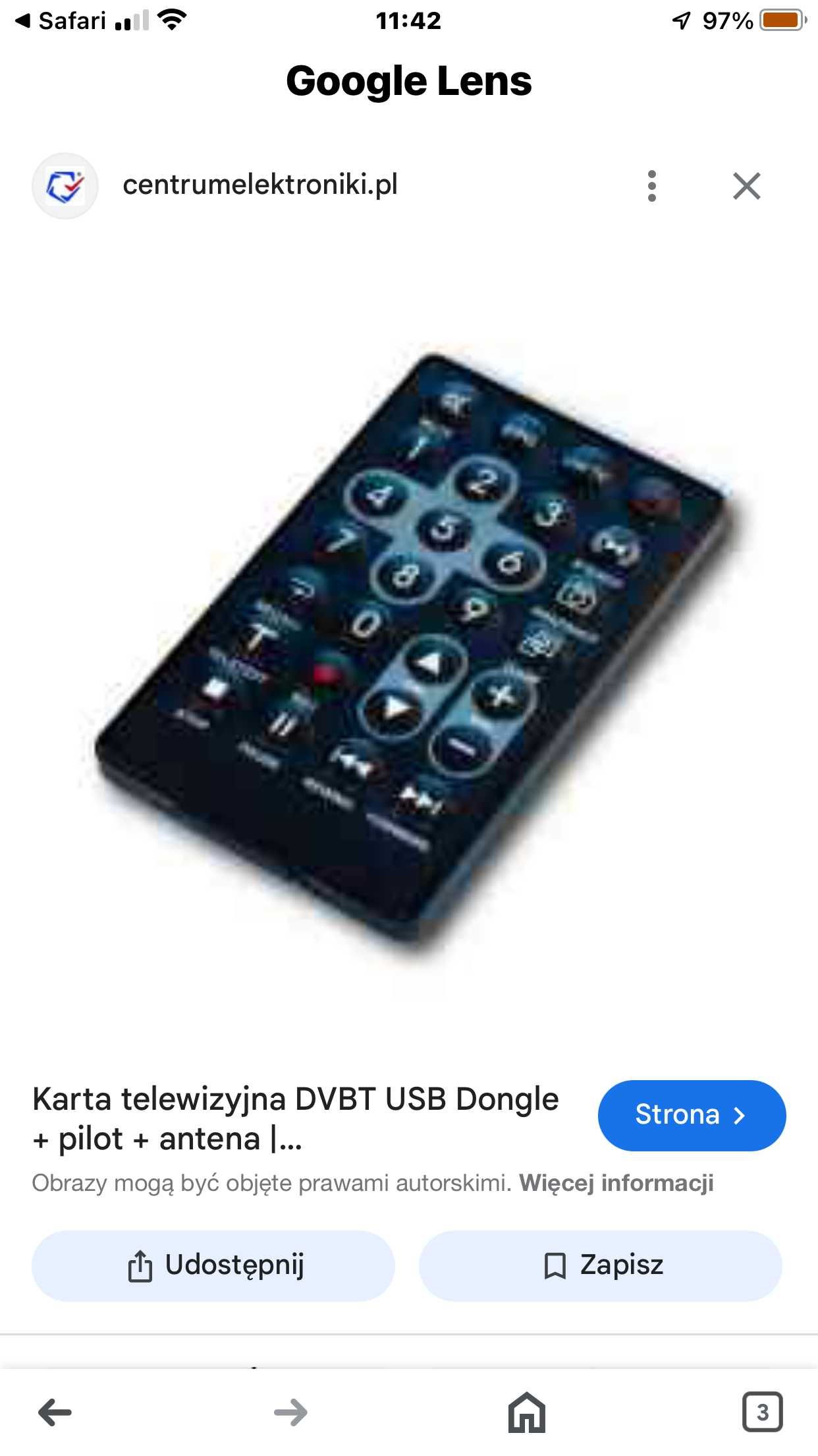 Pilot do telewizji DVBT USB czytaj Mrągowo