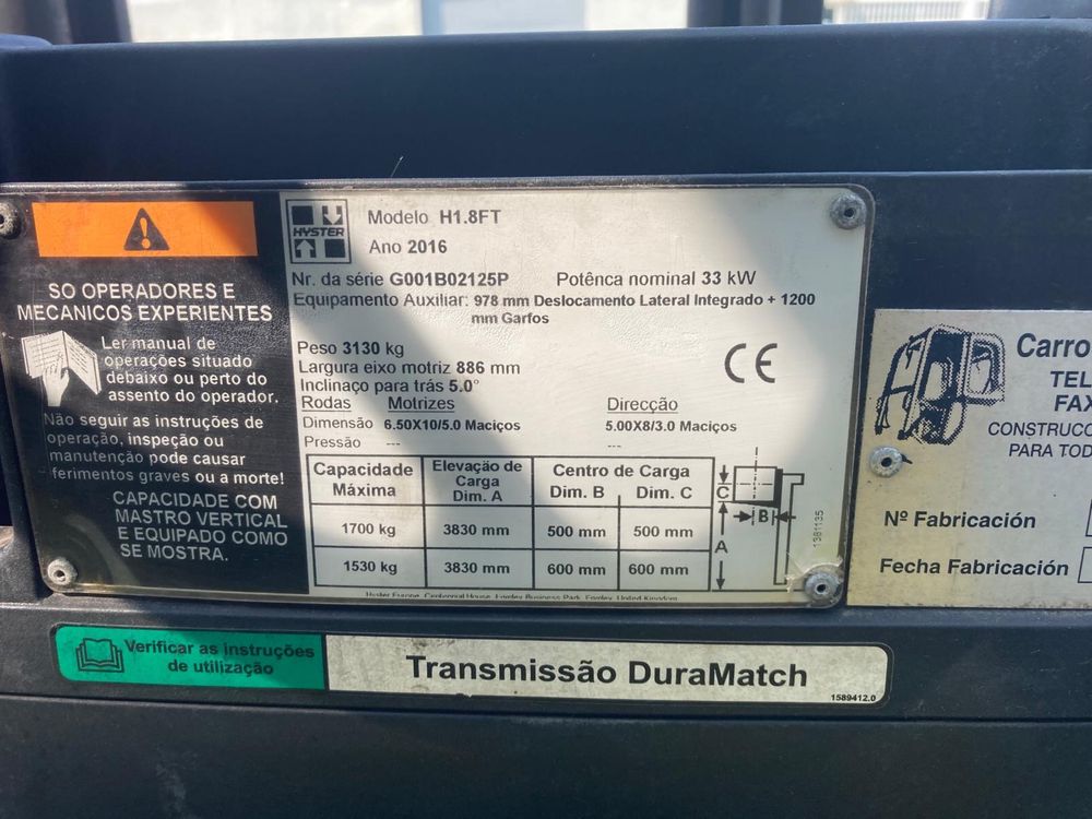 Empilhador Hyster 18