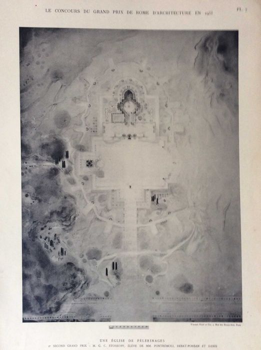 Le concours du grand prix de Rome d´architecture en 1933. ( Prancha )