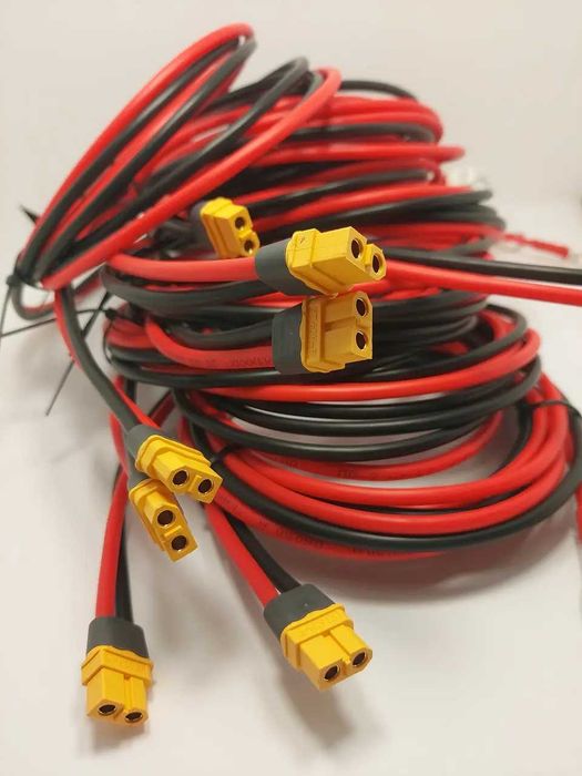 Кабель 6 кв.мм с разъемом XT60 Female под клеммы М8