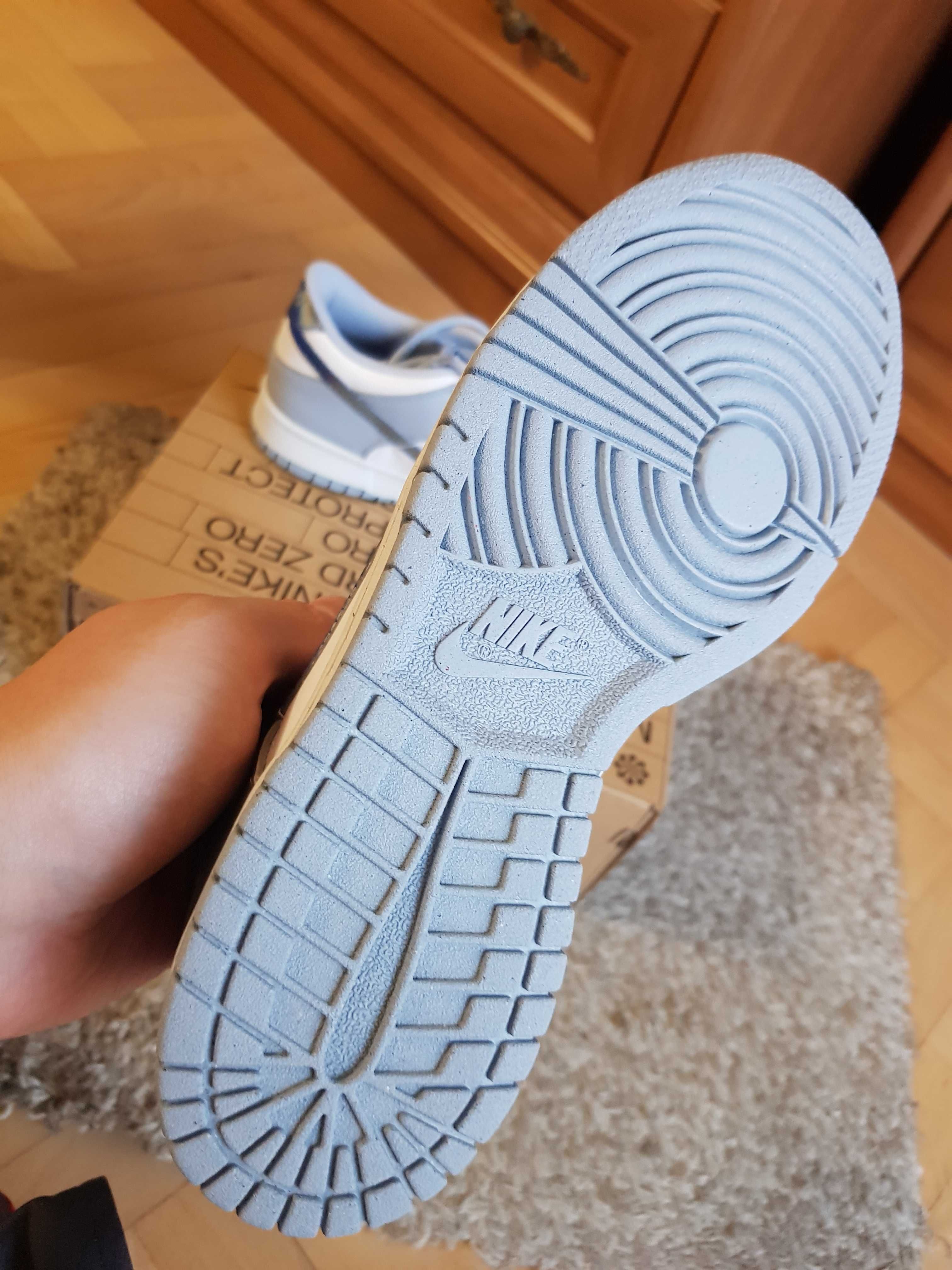 Nike 38,5-6Yus dunk low nexy blue whisper nowe og box białe niebieskie