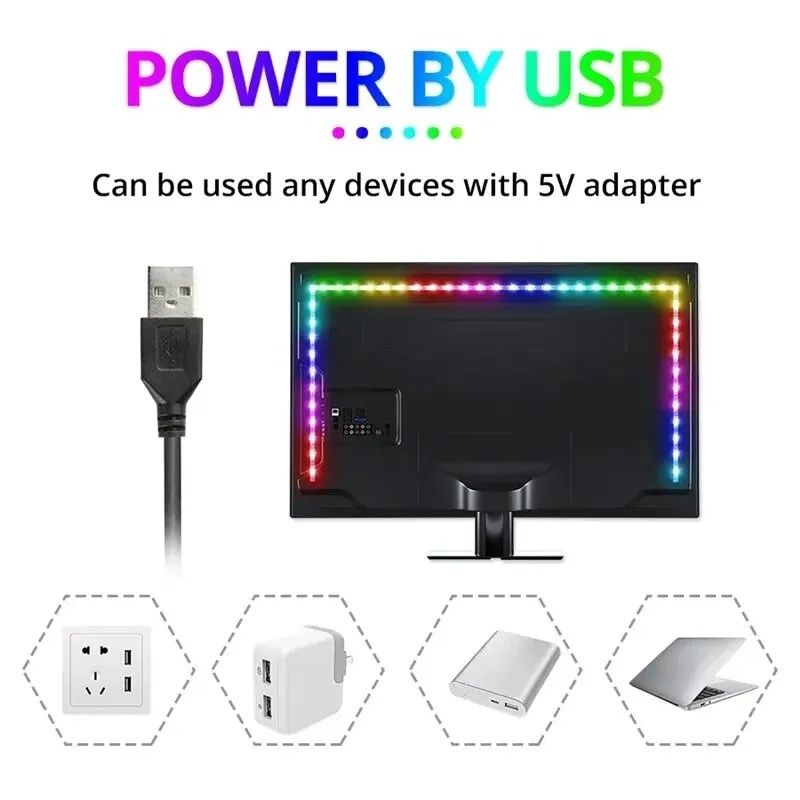 USB RGB LED Смарт-стрип 3м 5V SMD 2835