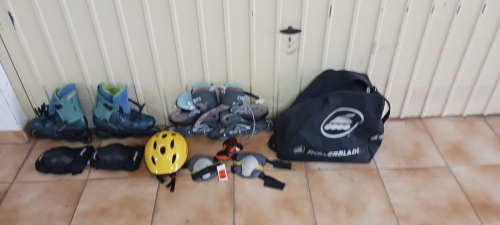 Par de patins usados