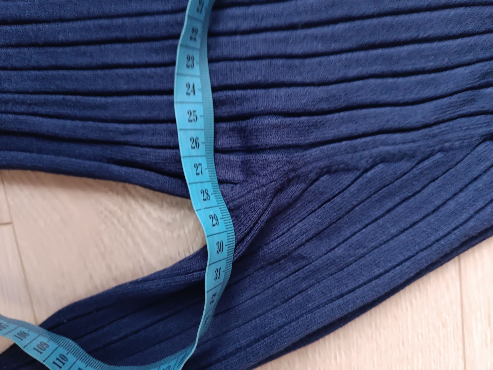 Sinsay granatowy sweter damski 36 S prążkowany sweterek bluzka z długi