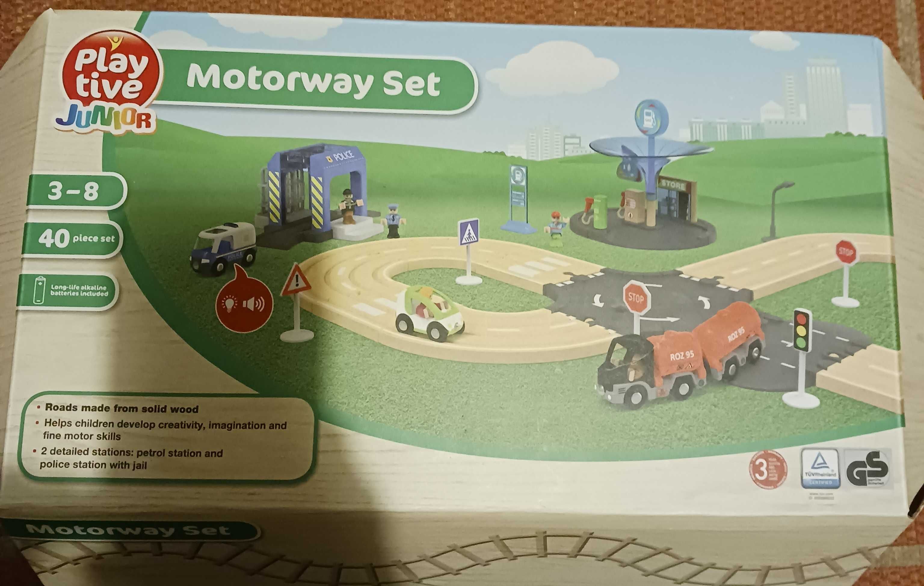 Zabawka z drewna play tive motorway set