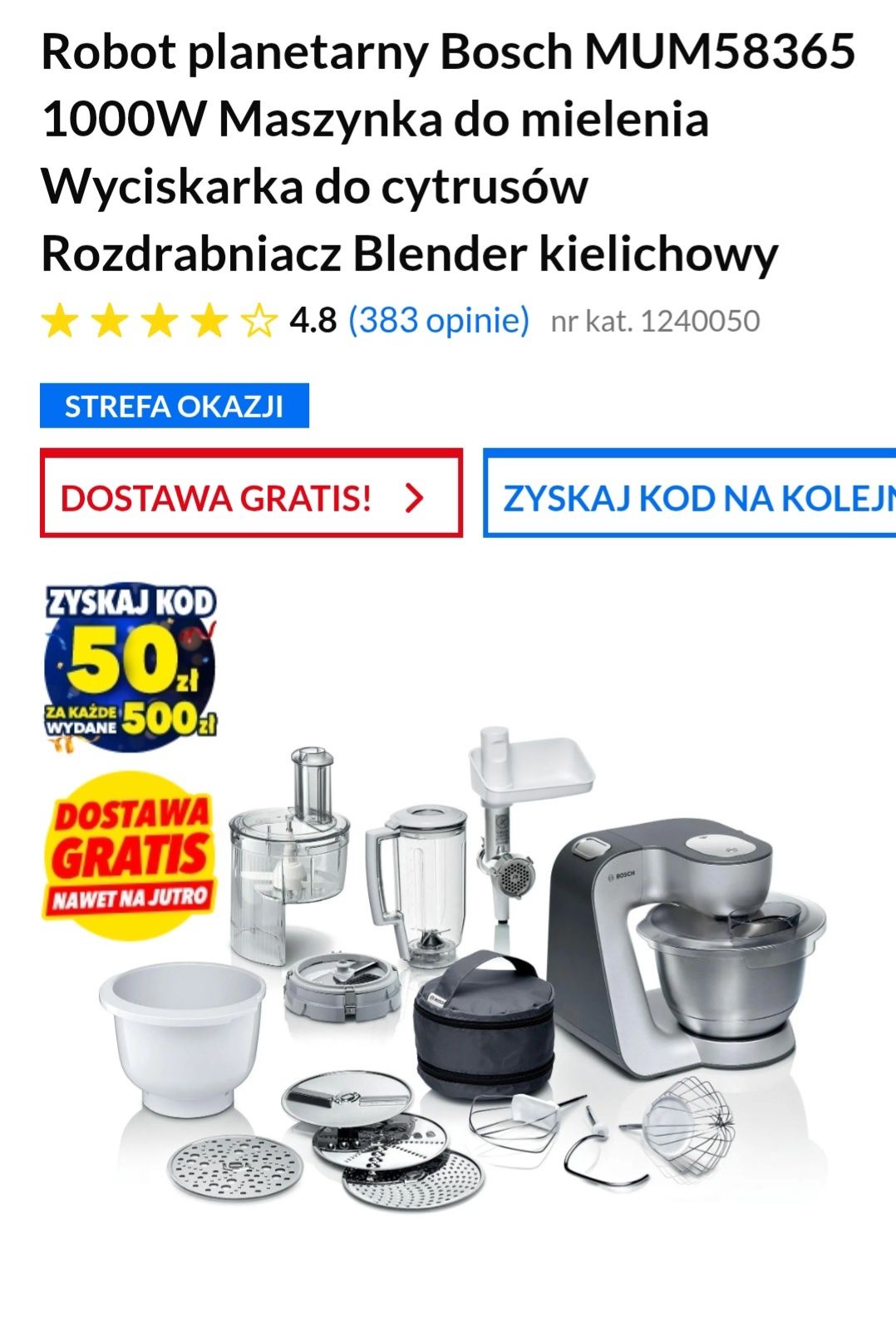 Robot planetarny Bosch MUM58365