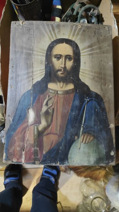 Икона Спас Вседержитель антиквариат