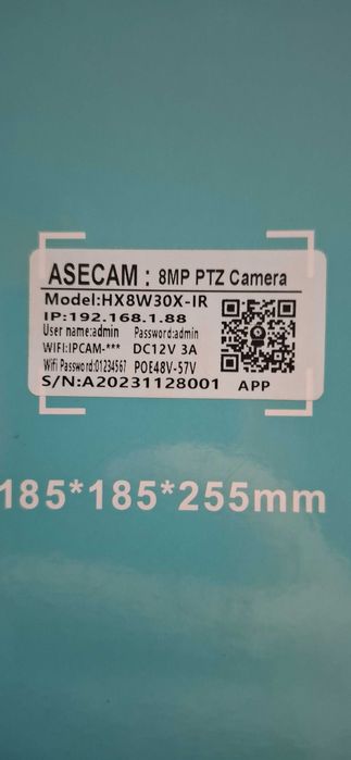 Camara de vigilância nova dentro da caixa