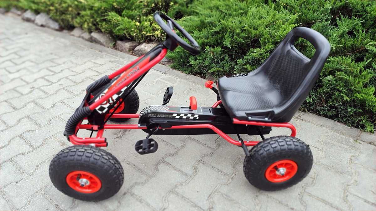 Gokart dla Dziecka Na pedały - Pompowane Koła - Mocna Rama