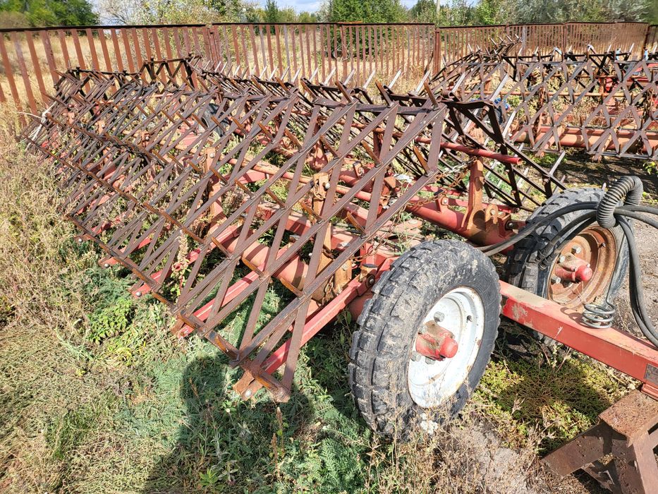 Борона гідравлічна БГ-14, ТЕХНОПОЛЬ, зчіпка зубових борін, 2016 р.в.