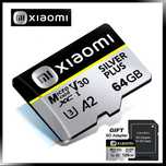 Karta pamięci Xiaomi mikro SD TF 64 GB ultra SD  U3 V30 A2 silver Plus
