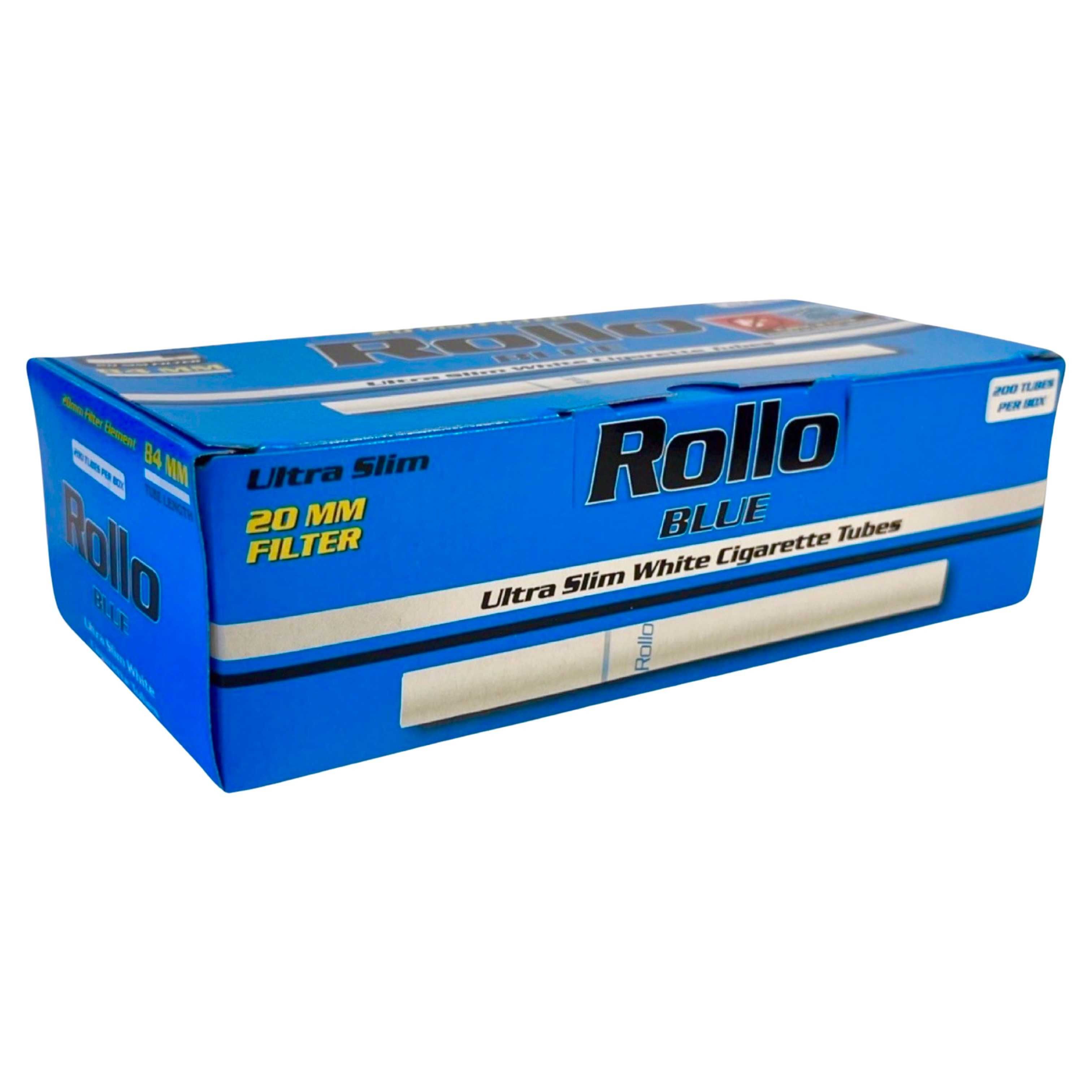 10 x ROLLO BLUE 6,5 mm 200 szt GILZY PAPIEROSOWE ultra SLIM (84/20)