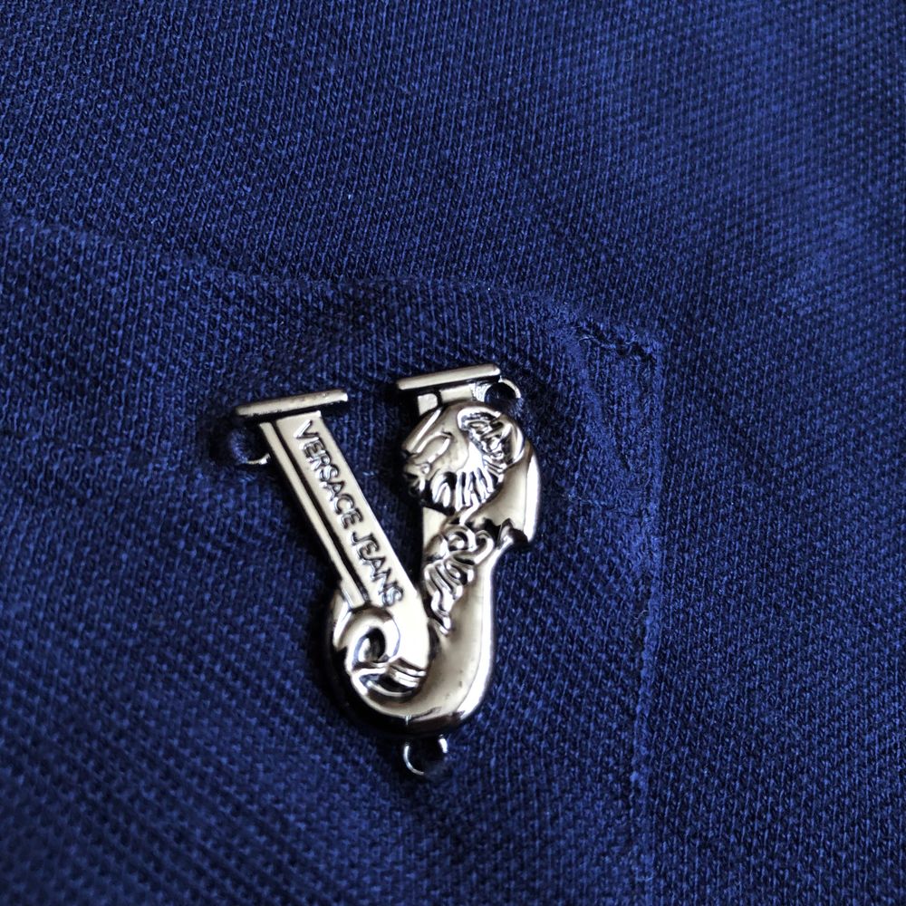 Поло Versace Jeans With Metal Logo Polo Shirt