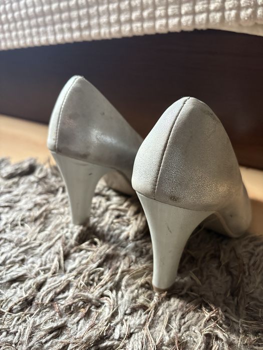 srebrne szpilki rozmiar 39 wygodne