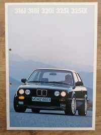 Prospekt BMW 3 E30 316i, 318i, 320i, 325i, 325iX