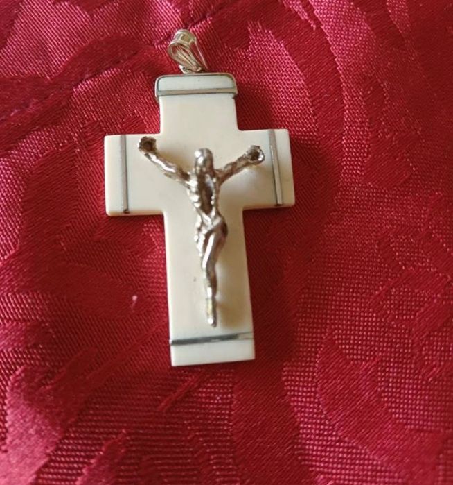 Pendente , Crucifixo , Prata contrastada