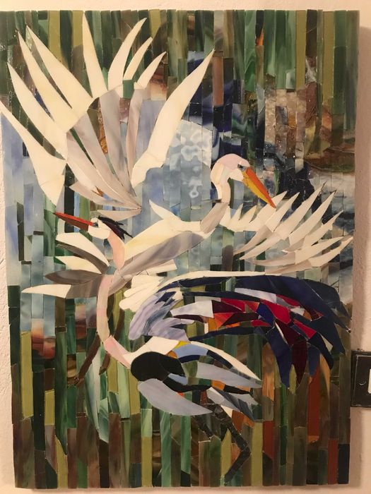 Obraz mozaika "Taniec miłości" 60x43,5cm. Projekt Beata Perenc