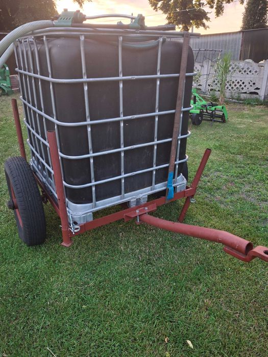 Mauser 1000 l pojemnik zbiornik  z przyczepką do transportu komplet