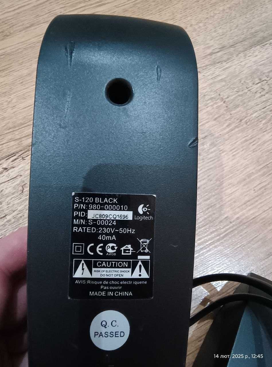 Акустична система Logitech S-120 Black колонки компьюторні