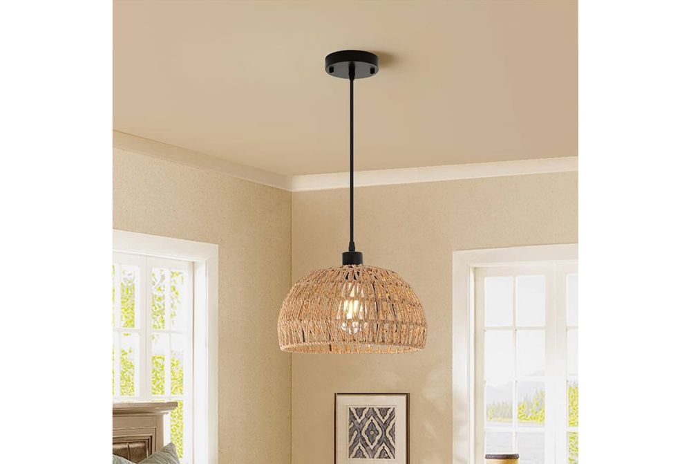 Rattanowa Lampa Wisząca Boho Vintage Piękna