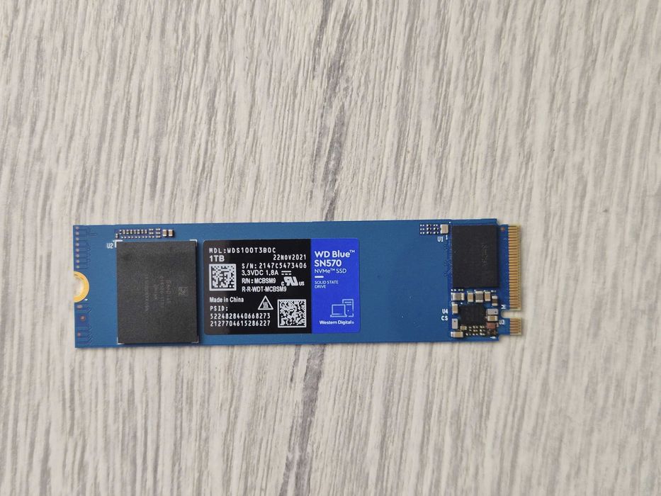 M.2 SSD диск 1TB WD Blue SN570 (3500MBs\PCI-e 3.0 x4\NVMe\M2 2280)