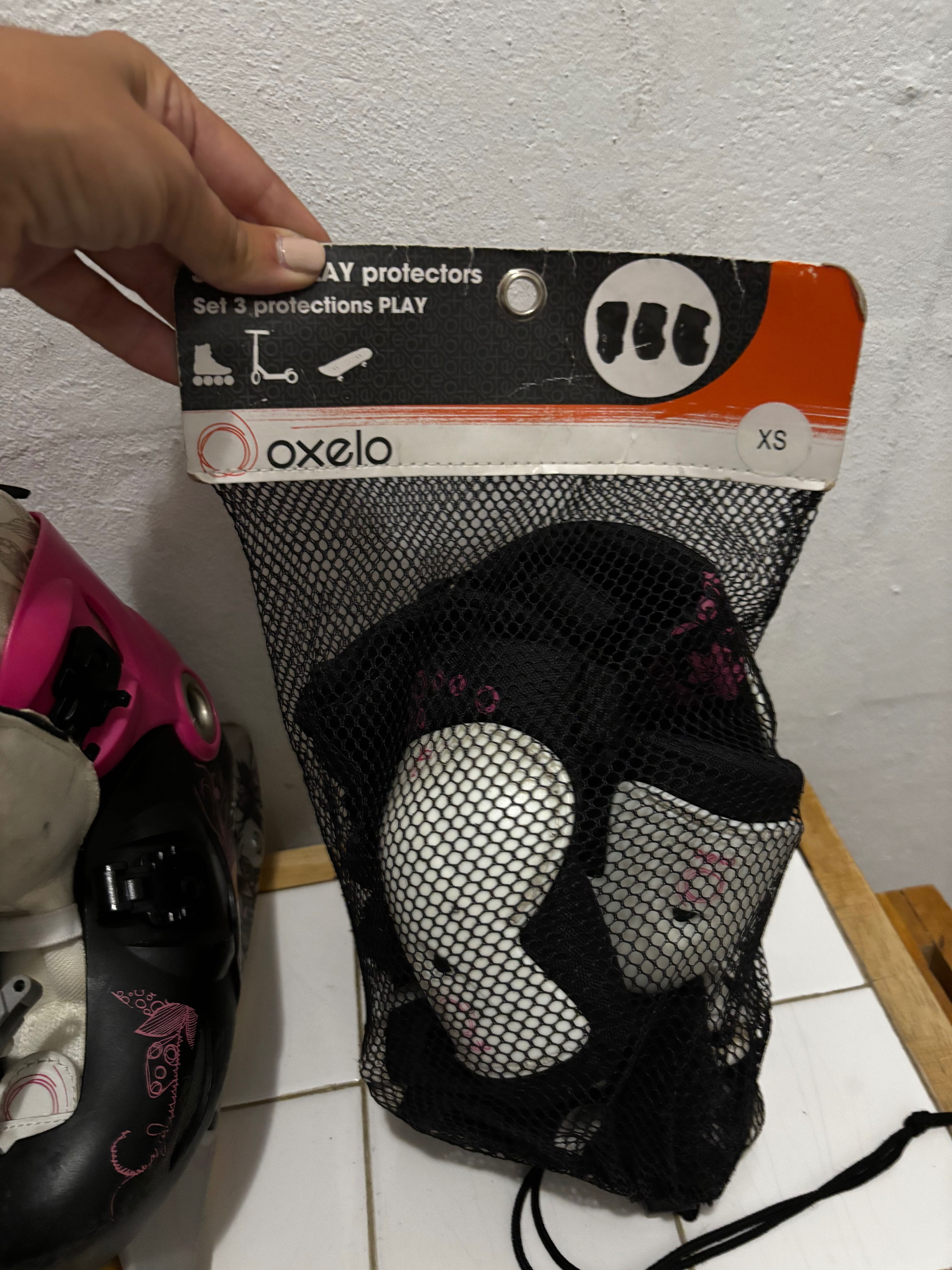 Conjunto Patins criança oxelo + pack de proteções