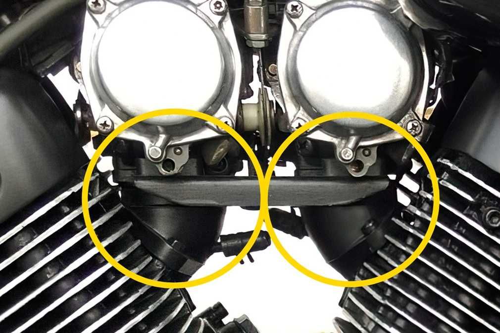Coletor e funil admissão Virago-Dragstar 125-250 e coletor Virago 535