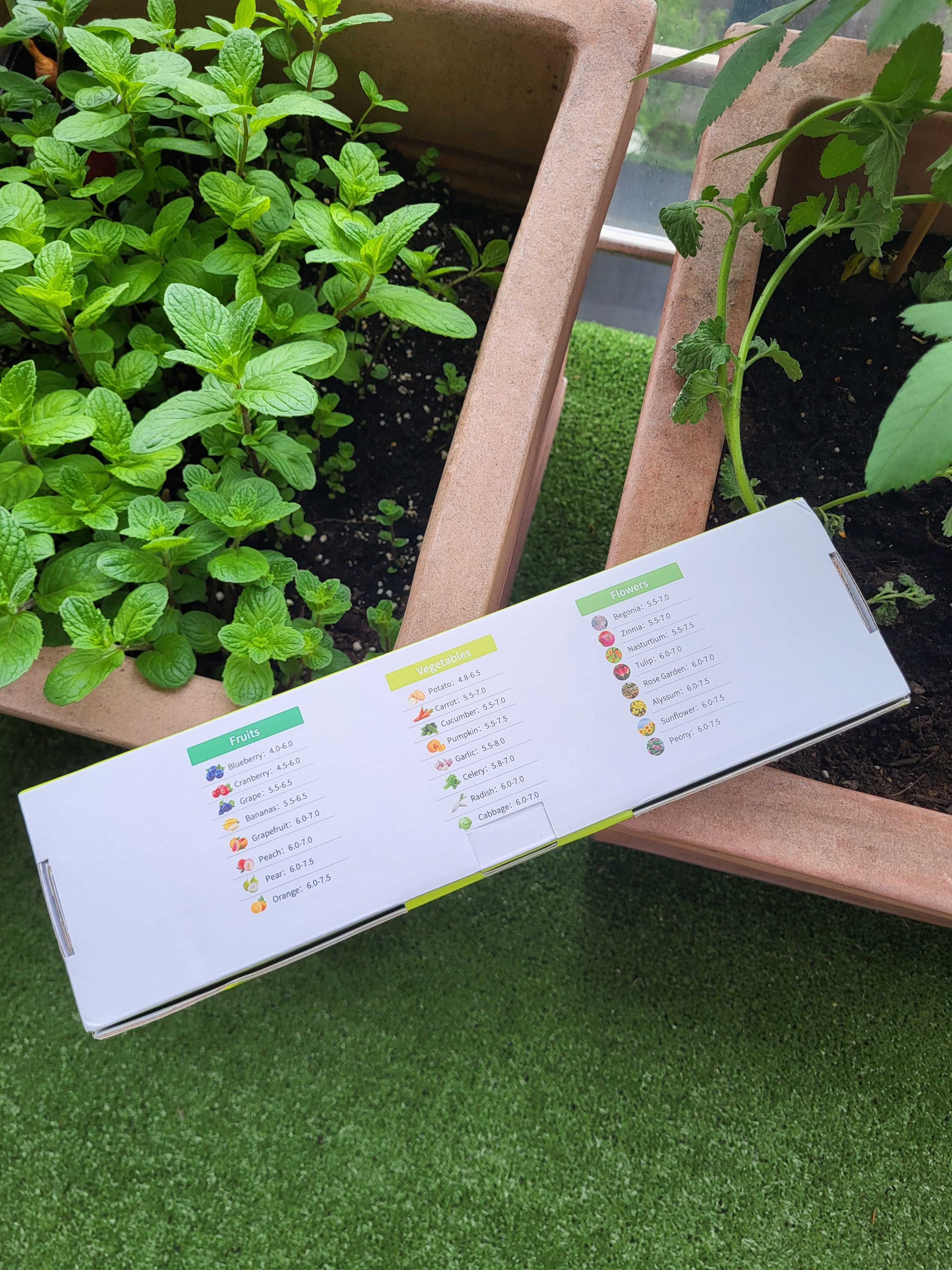 Yieryi 8w1 tester gleby pH/Salt/EC/Fertility/Temp/wilgotność/Bluetooth