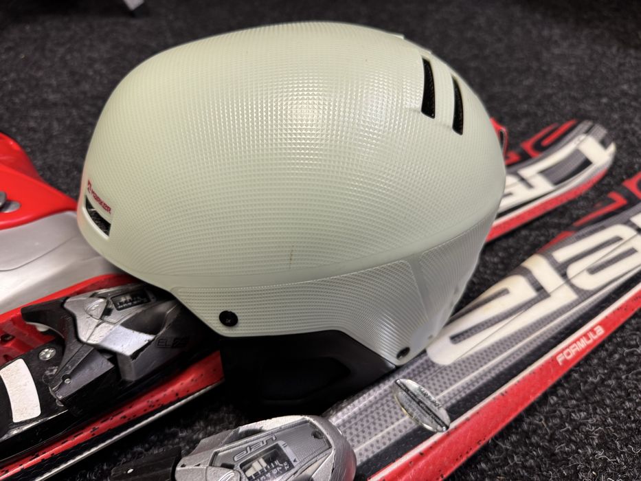 Zestaw Nart Junior  Elan 140cm + Buty Salomon 25cm + Kask Marker