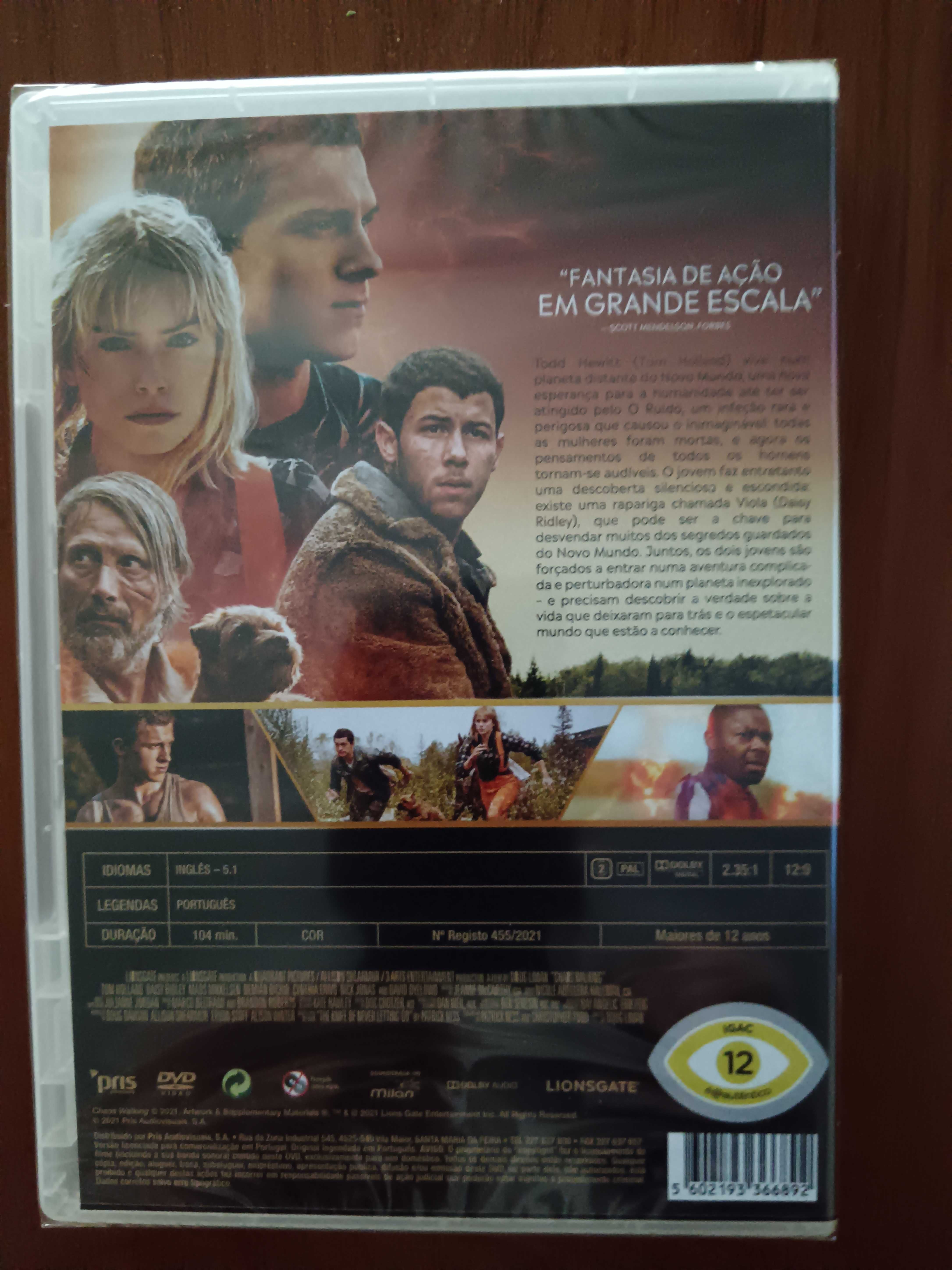 filme dvd original - chaos walking - o ruido - selado