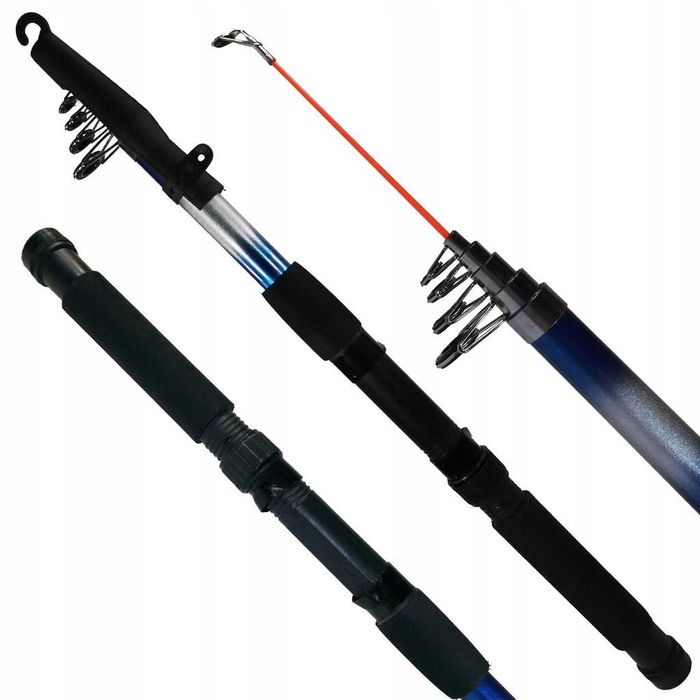 Zestaw Wędkarski SPINNING 2,1m 19 ELEM. Kołowrotek IDEALNY na PREZENT