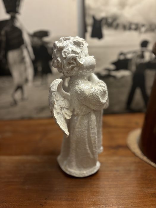 Estatueta Anjo com glitter