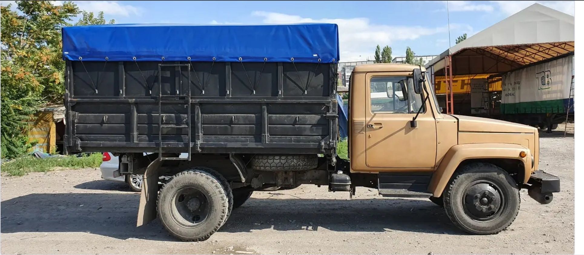 Тент 5 на 4 с люверсами ПВХ брезент накрытьё накидка крыша на природу