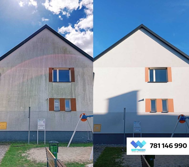 softWASH czyli mycie elewacji bez ciśnienia ! mycie kostki