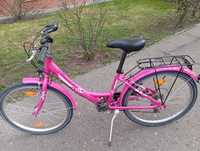 Rower dziewczęcy 24 cali różowy