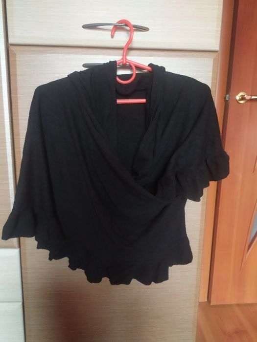 Шарф новый трикотаж черный