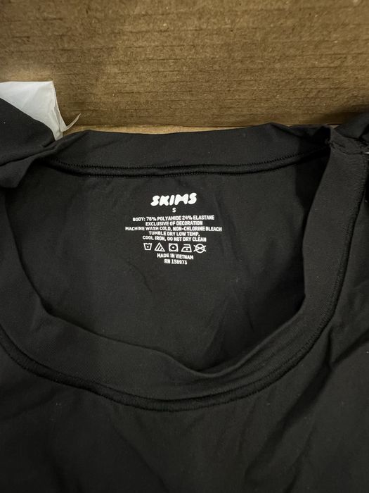 Кофта Skims XS S лонгслів чорна оригінал скімс