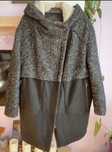 Super cieply plaszcz ZARA czarny 40 L zimowy kurtka parka