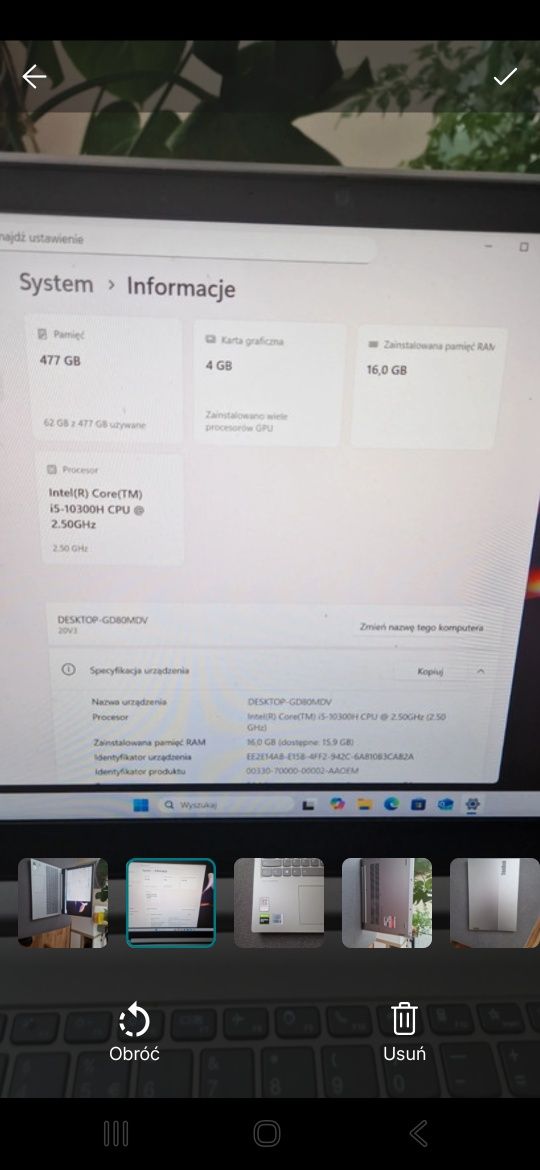 Laptop Lenovo i5