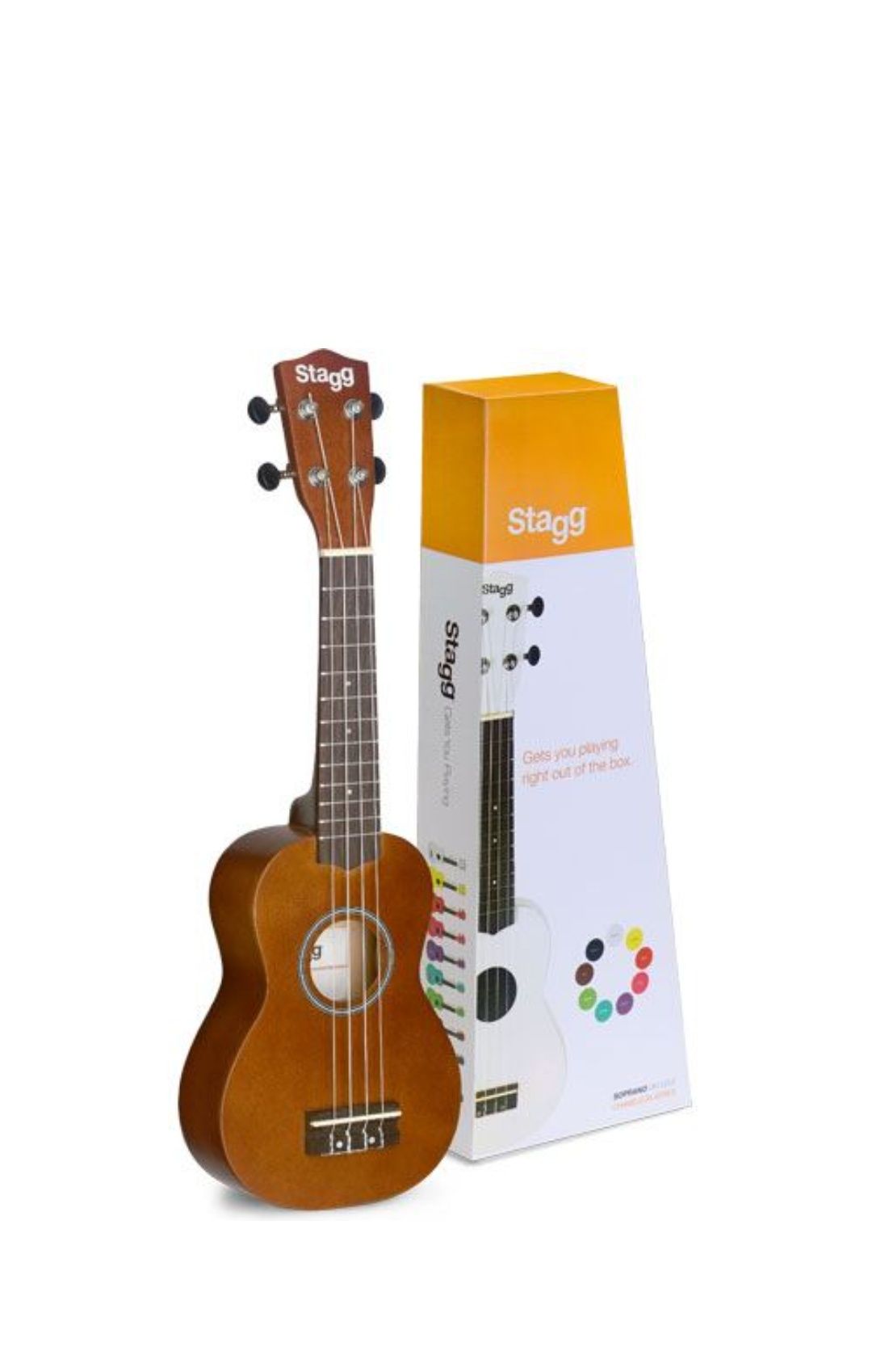 Ukulele soprano semi-novo com acessórios