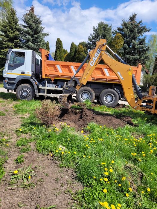 Transport wywrotką, Usługi koparką,Piasek, kruszywa