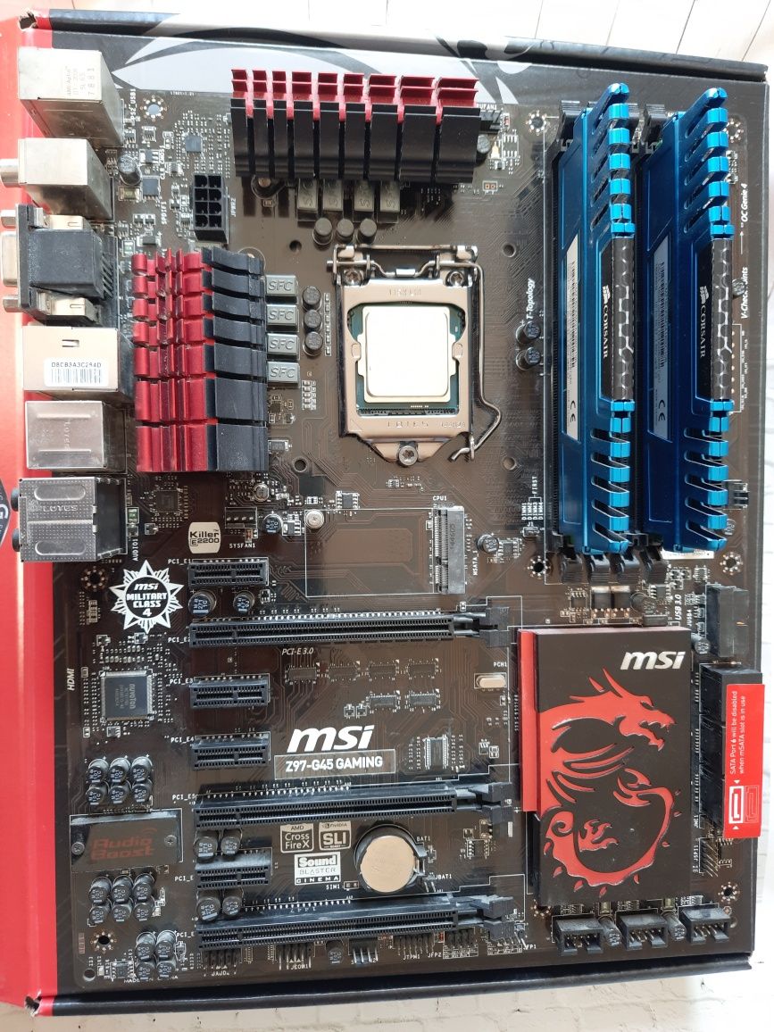 Комплект для ПК. MSI Z97-G45 GAMING; INTEL i5-4690k; ОЗП- 16Гб DDR3.