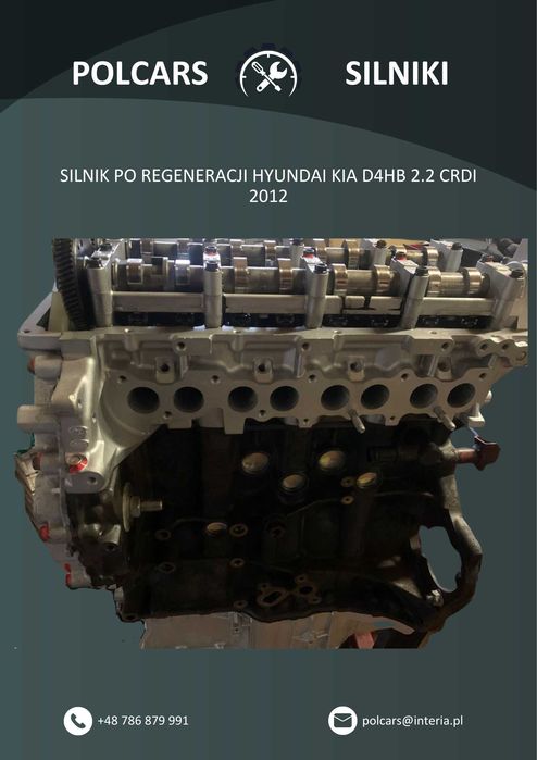 Silnik Hyundai Kia D4HB 2.2 CRDI euro 5, 6