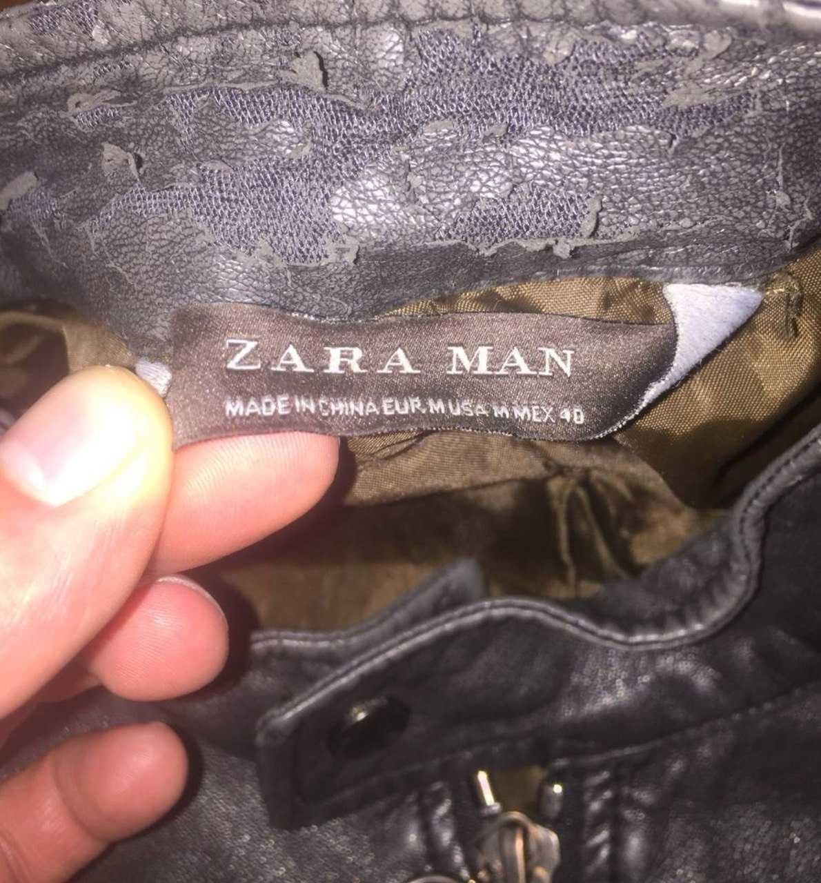 Продам кожаную куртку Zara man.